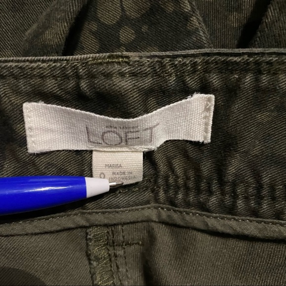 LOFT Marisa Army Green Camo Skinny Pants - Picture 4 of 5